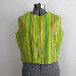 1960s handmade watermelon blouse // vintage